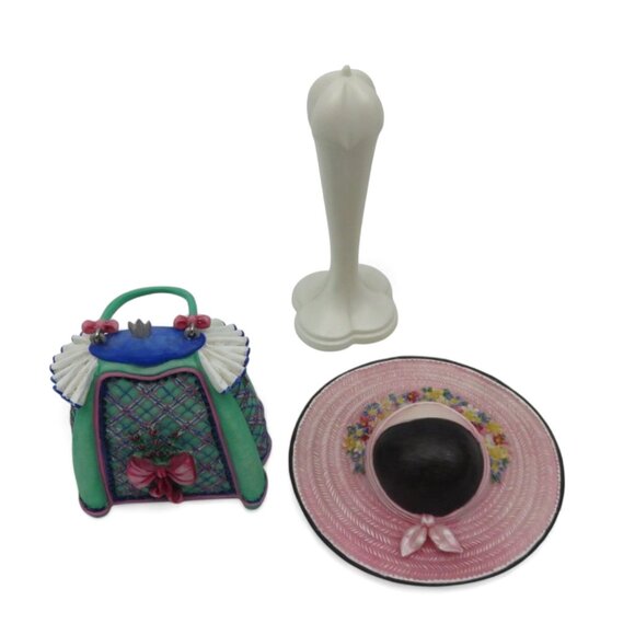 Vintage Hat Purse and Shoe 13 MINIATURE LADY Collectible Figurines - Picture 2 of 10